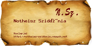 Notheisz Szidónia névjegykártya